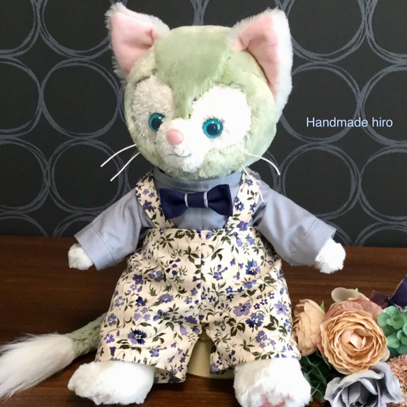 ジェラトーニの花柄サロペットコーデ ぬいぐるみ hiro 通販 9528587