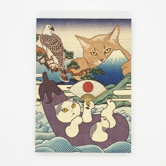 Omi Senbunko貓貓委託M大小的鳥眼浮世繪筆記本文具貓 第1張的照片