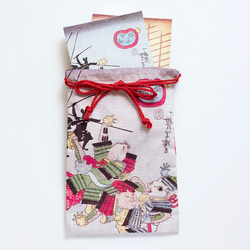 Ukiyo-e Goshuinchou bag cat mouse drawstring bag pouch 第3張的照片