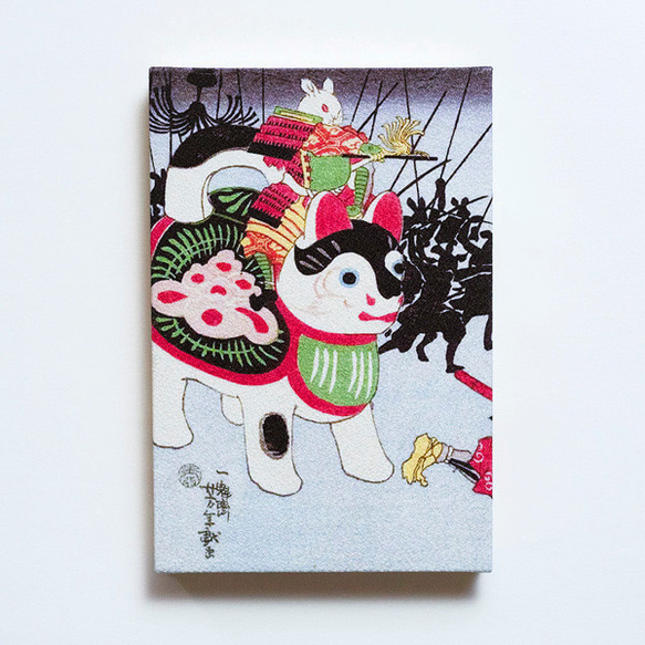 Ukiyo-e Goshuinchou cat mouse notebook *pale yellow 第2張的照片