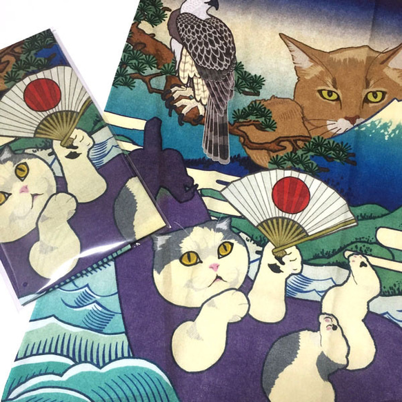 Cat Commitment Half Tenugui Tapestry 第4張的照片