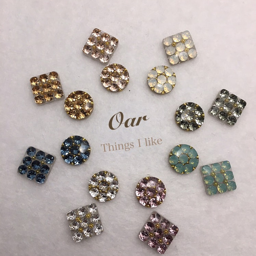 選べる！2セット！スワロフスキーピアス ピアス（スタッド・一粒
