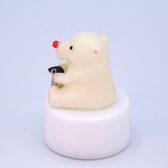 LEDキャンドルライト付き動物人形シリーズ「白くま＆ペンギン」 3枚目の画像