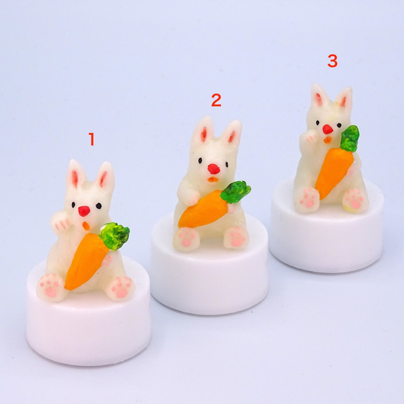 LEDキャンドルライト付き動物人形シリーズ「白ウサギ＆人参」 9枚目の画像