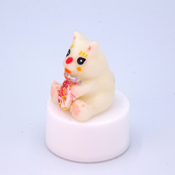 LEDキャンドルライト付き動物人形シリーズ「白猫＆サカナ」 4枚目の画像