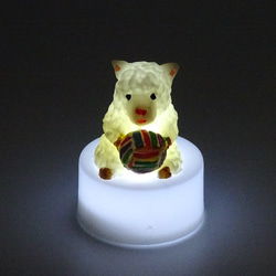 LEDキャンドルライト付き動物人形シリーズ「ひつじ＆毛糸玉」 8枚目の画像