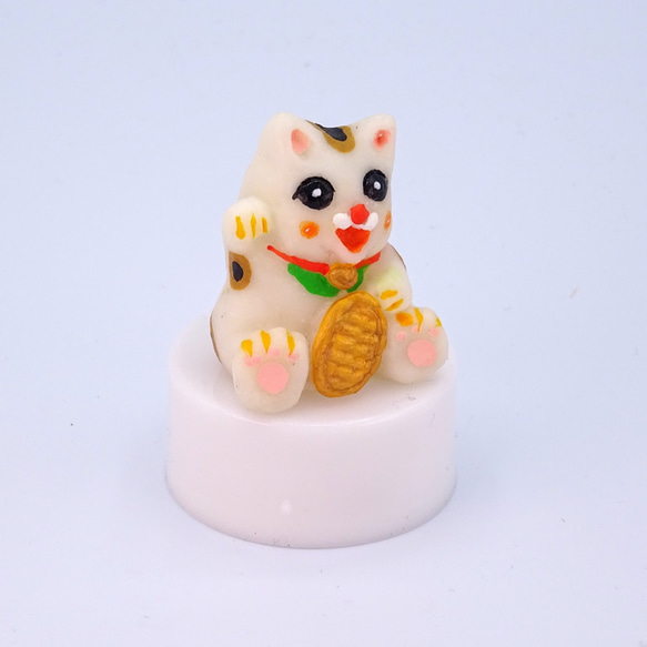 LEDキャンドルライト付き動物人形シリーズ「招き猫A」 7枚目の画像
