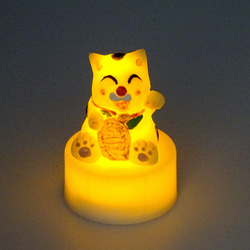 LEDキャンドルライト付き動物人形シリーズ「招き猫B」 9枚目の画像