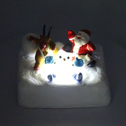 メリークリスマス　サンタとトナカイと雪だるまの粘土ペン立て① 8枚目の画像