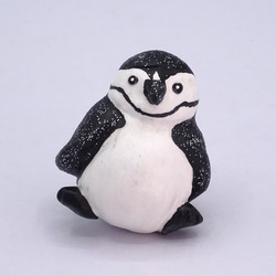 粘土人形のペンギンワールド　クリップ式メモスタンド　ヒゲペンギン−1 6枚目の画像