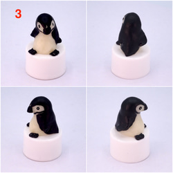 LEDキャンドルライト付き人形シリーズ「ペンギンワールド」ヒゲペンギン 8枚目の画像