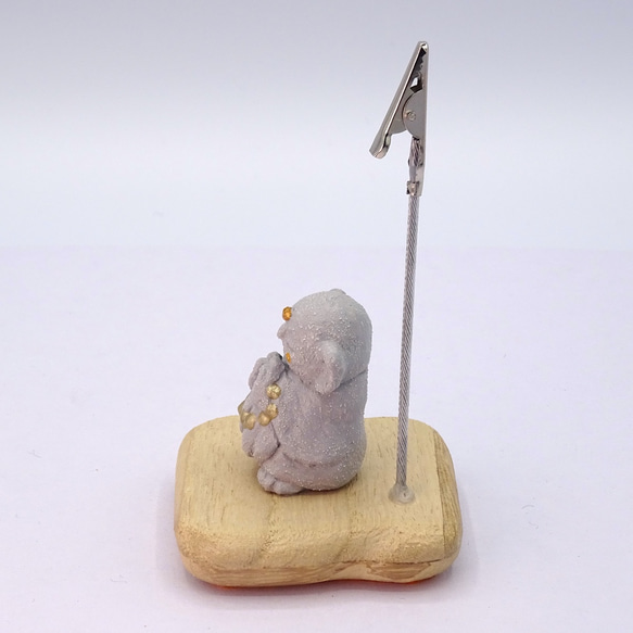 粘土人形「地蔵菩薩１体」メモスタンド　その７ 5枚目の画像