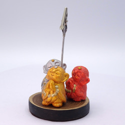 粘土人形「地蔵菩薩３体」メモスタンド　その2 4枚目の画像