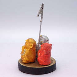 粘土人形「地蔵菩薩３体」メモスタンド　その2 6枚目の画像