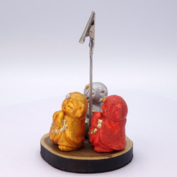 粘土人形「地蔵菩薩３体」メモスタンド　その3 5枚目の画像