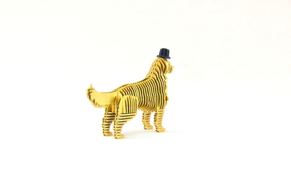 黃金獵犬禮盒(木、手機座名片座 金色) 第7張的照片