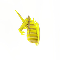 ユニコーンの装飾品DIYギフト組み立てられていない黄色 2枚目の画像