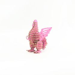 ブレーメン音楽隊 - チキンDIYギフトボックス組み立てられていないピンクの水玉 3枚目の画像