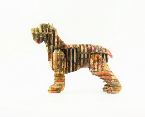 ブレーメン音楽隊 - 組み立てられていない犬のコラージュスタンプDIYギフトボックス 2枚目の画像
