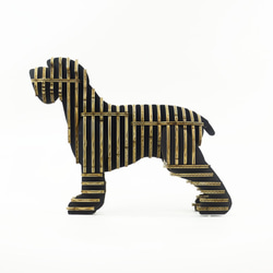 ブレーメン音楽隊 - 組み立てられていない黒い犬DIYギフト 2枚目の画像
