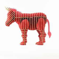 布萊梅城市樂手 - 驢 DIY禮盒 未組裝 紅色 第2張的照片