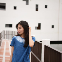 林光 - 青色染料、アカネ染めシャツステッチ 6枚目の画像