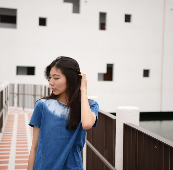 林光 - 青色染料、アカネ染めシャツステッチ 6枚目の画像