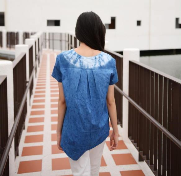 林光 - 青色染料、アカネ染めシャツステッチ 7枚目の画像