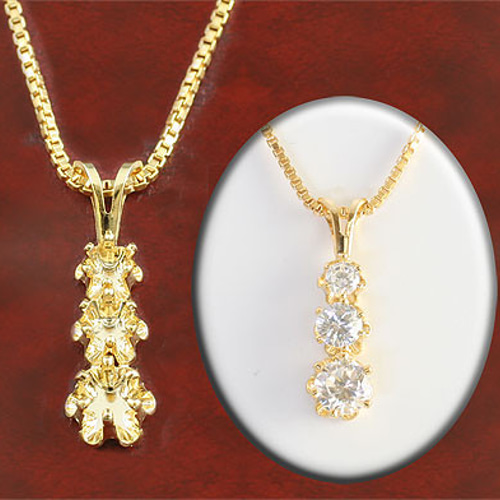 K14 ゴールドフィルド ペンダントパーツ・スナップセット トリロジー