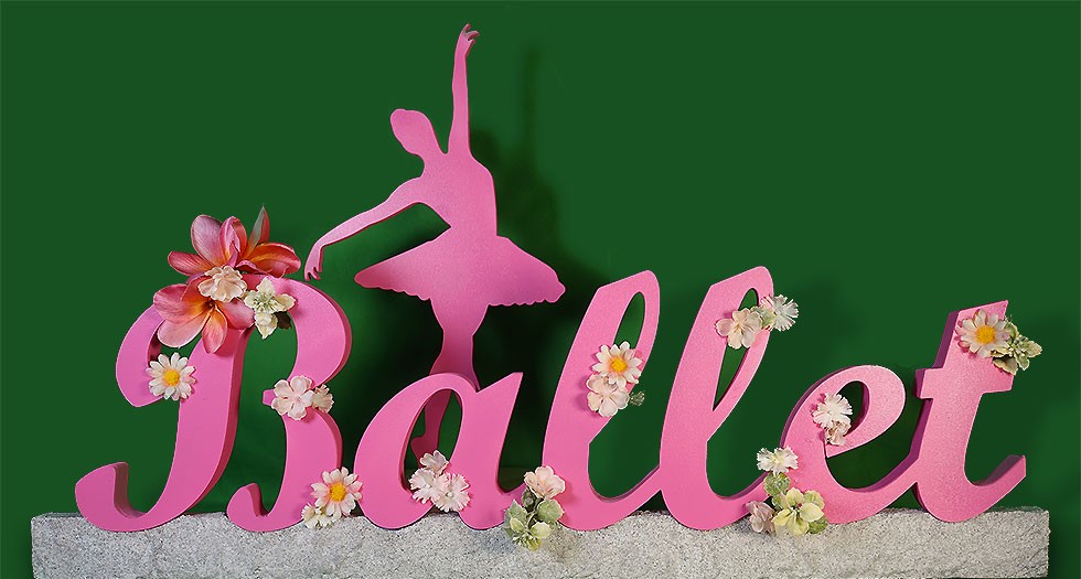 立体サイン『バレエ』with　バレリーナ　＃21905