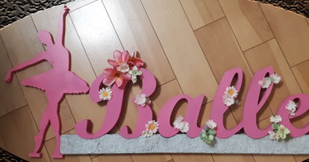 立体サイン『バレエ』with　バレリーナ　＃21905