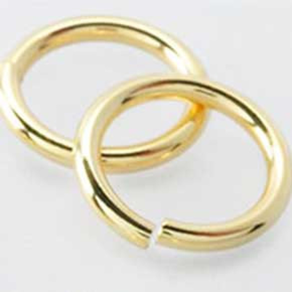 K14GF、丸カン 線径0.65mm外径3.5mm /10個 id:23832-Gold 金具