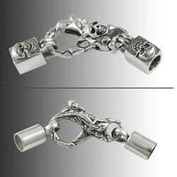 シルバー925 フック&エンドセット 5-6mm レザー用 Size シルバー925 フック&エンドセット 5-6mm レザー用 Size