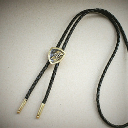 瘟疫醫師(烏鴉醫生)浮雕 黃銅保羅領帶 plague doctor brass bolo tie 第4張的照片