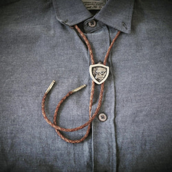 瘟疫醫師浮雕 手工銀質保羅領帶 plague doctor silver bolo tie 第6張的照片