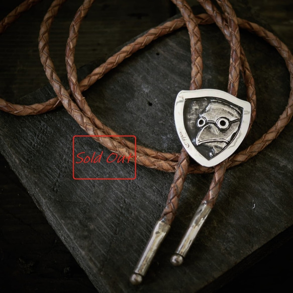 瘟疫醫師浮雕 手工銀質保羅領帶 plague doctor silver bolo tie 第1張的照片