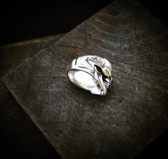 無為的 骷髏 925銀戒．Non face Skull ring 第2張的照片