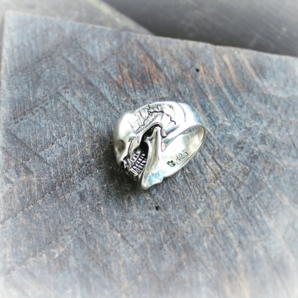 無為的 骷髏 925銀戒．Non face Skull ring 第7張的照片