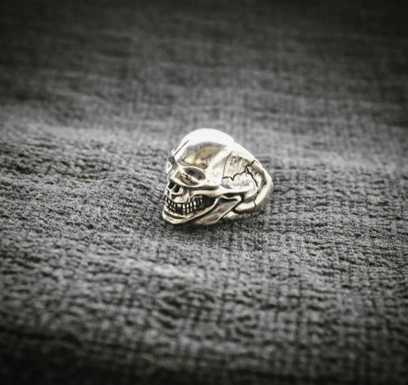 無為的 骷髏 925銀戒．Non face Skull ring 第5張的照片