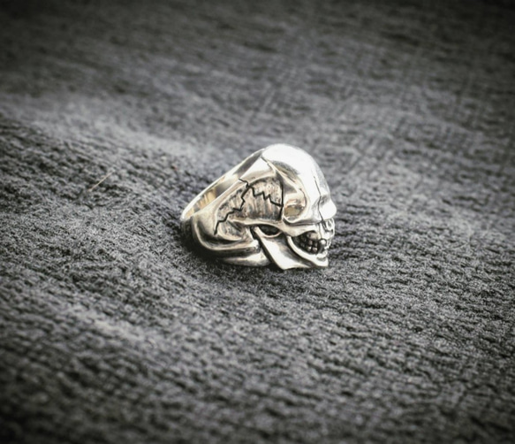 無為的 骷髏 925銀戒．Non face Skull ring 第8張的照片