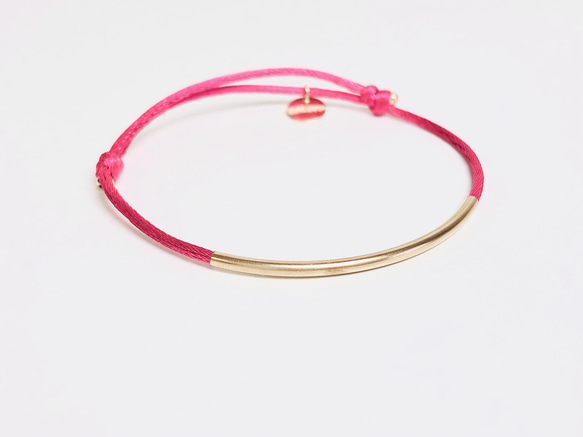 KNOT Bracelet / Fuchsia Pink 1枚目の画像