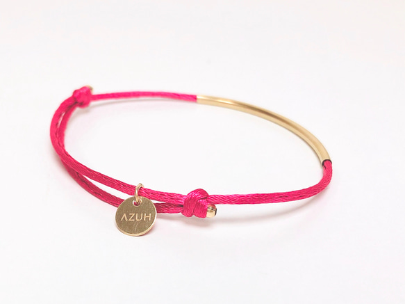 KNOT Bracelet / Fuchsia Pink 2枚目の画像