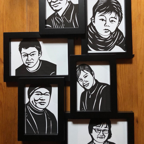 似顔絵切り絵 切り絵 kozo 通販 5059888｜Creema(クリーマ)