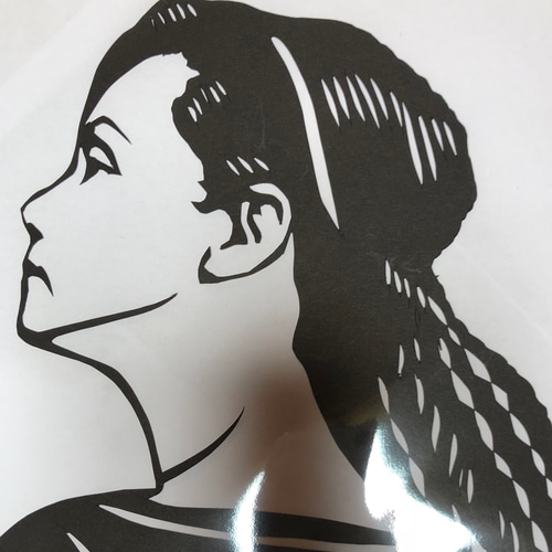 スーパーセール 50％（福袋 ホワイトデー用似顔絵切り絵「女性