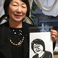 母の日ギフト似顔絵切り絵 5枚目の画像