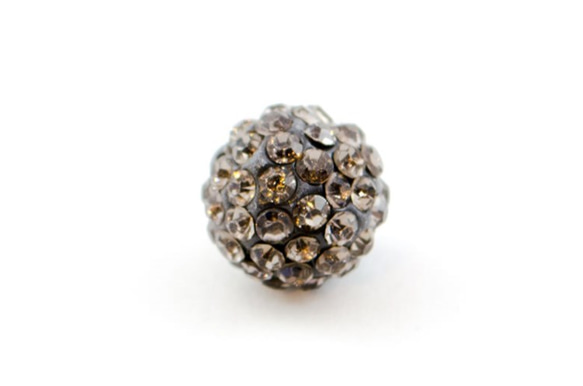 ラインストーンパヴェボールネックレス pve-neckblackdiamond3 クリスタル＆ブラックダイヤモンド 5枚目の画像