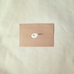 目玉焼きモチーフのミニ封筒(10枚セット) 1枚目の画像
