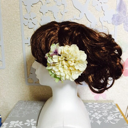 ArtificialflowerFLOWER アンティーククリームコサージュ&髪飾り 3枚目の画像