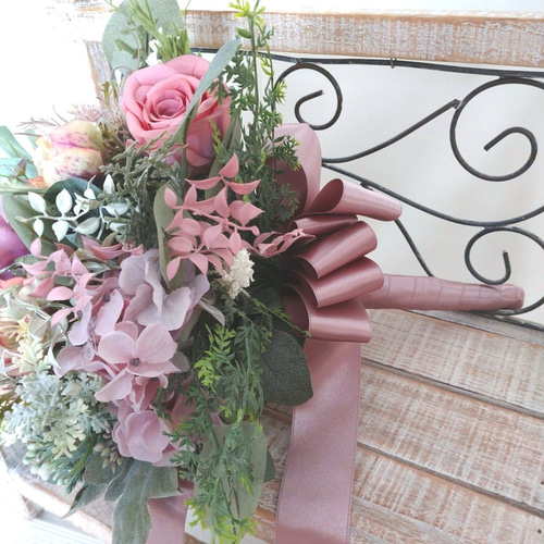 ウェディングブーケ（ブートニア付き）B-37 ブーケ himejyon 通販