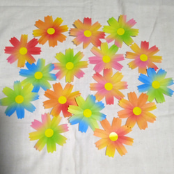 【ご確認ページです】切り紙コスモス50枚　秋飾り コスモス風の紙製切り紙花セット50枚 秋壁面飾 現品 ユキ 様専用